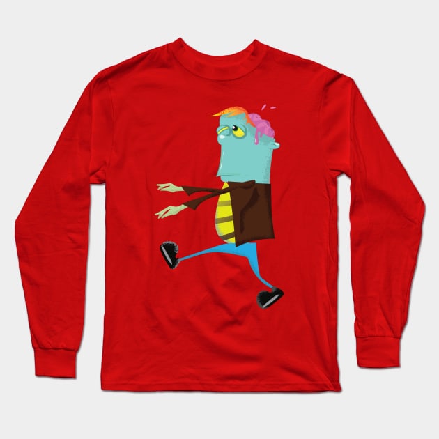 Walking Dead Zombie Long Sleeve T-Shirt by nickemporium1